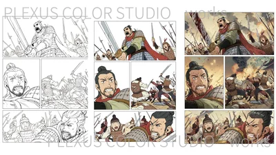Epic battle coloring sample