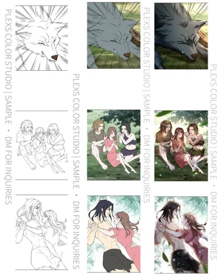Primitive romance coloring sample